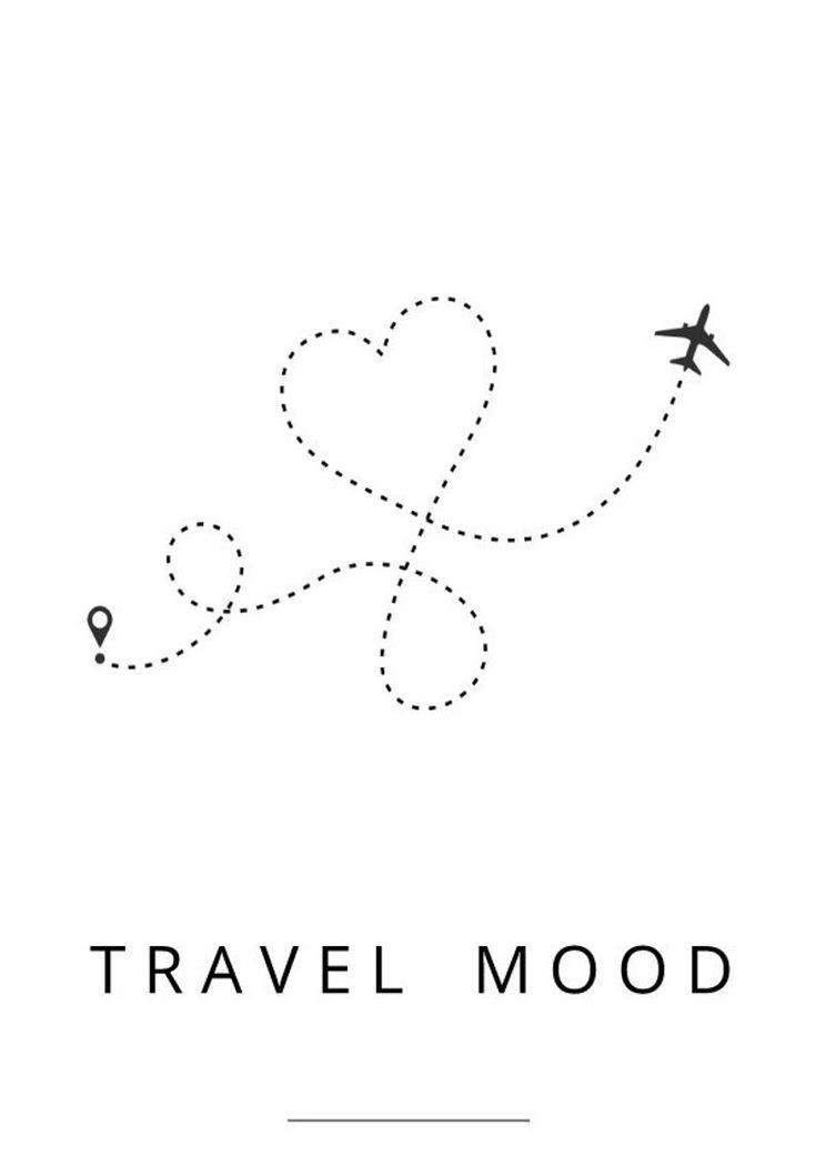 an airplane is flying in the sky and it says travel mood