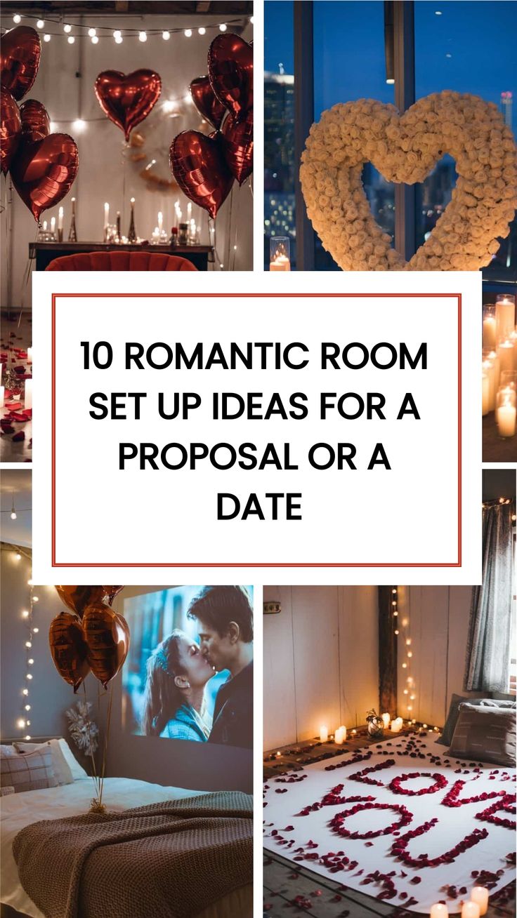 romantic room set up ideas for a proposal or date