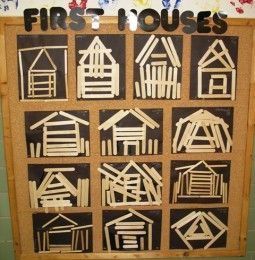 this is an image of a sign that says first house on the side of a wall