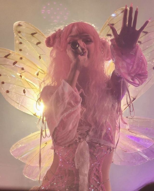 City Fairy Aesthetic, Minx Aesthetic, Dopamine Aesthetic, Peach Prc, Faerie Fashion, September Vibes, Cherry Festival, Concert Stage Design, Creative Hair Color