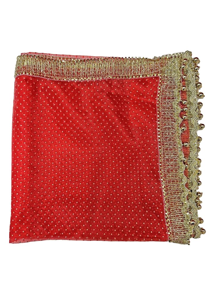 Mata Chunri - Roop Darshan Being Used, Orange Color, Ritual, Red Color, Yellow, Red