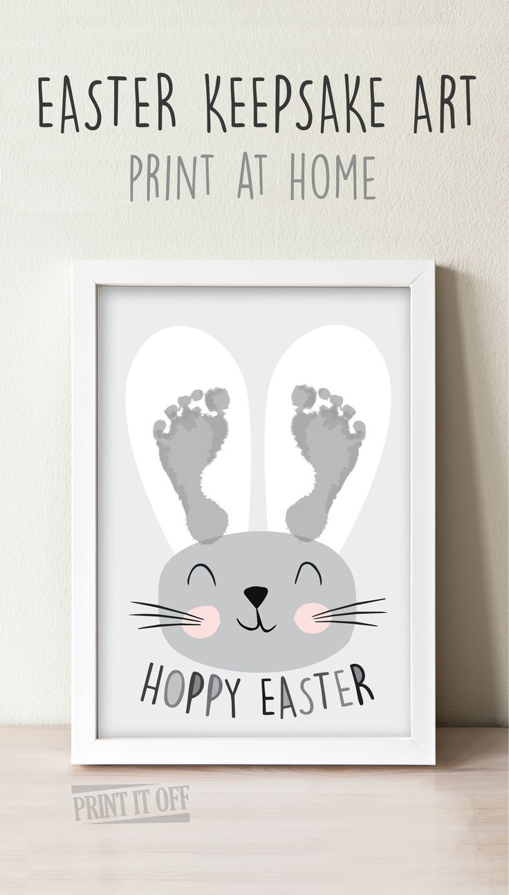 an easter bunny print with the words happy easter on it