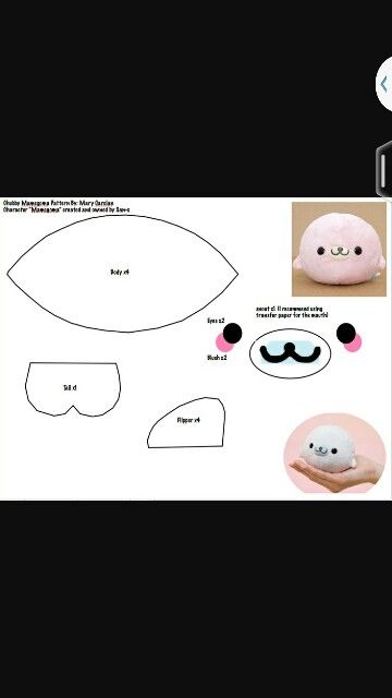 the instructions for how to make a stuffed animal with eyes, nose and moustaches