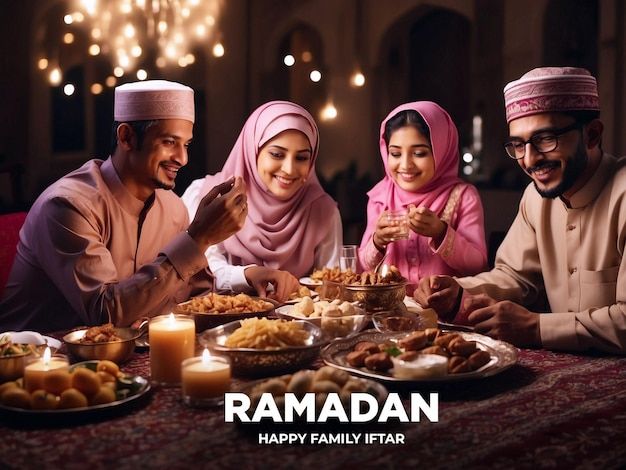 a group of people sitting at a table with food and candles in front of them