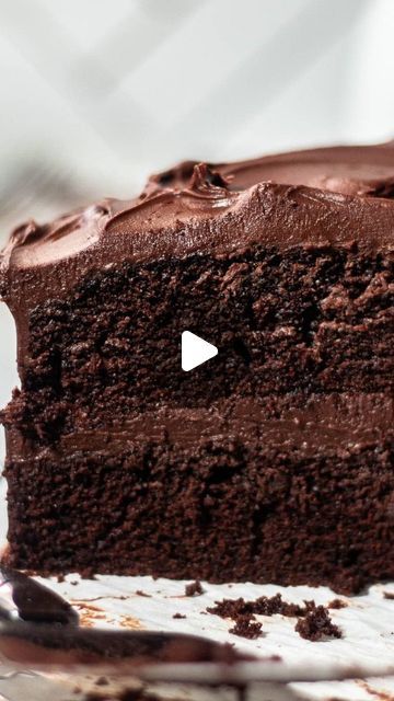 a slice of chocolate cake on a plate