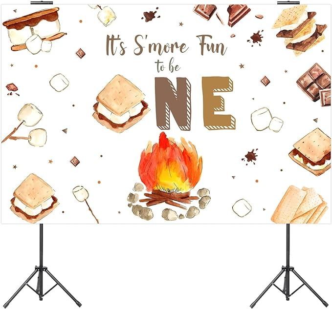 Amazon.com : Jollyboom S'Mores Birthday Party Decorations, It's More Fun to Be One Backdrop Banner Photography Background for Boys Girls Camping Campfire 1st Birthday Party : Electronics Background For Boys, Banner Photography, First Birthday Decorations, Birthday Cake Smash, 1st Birthday Party, First Birthday Cakes, S Mores, Banner Backdrop, Background For Photography