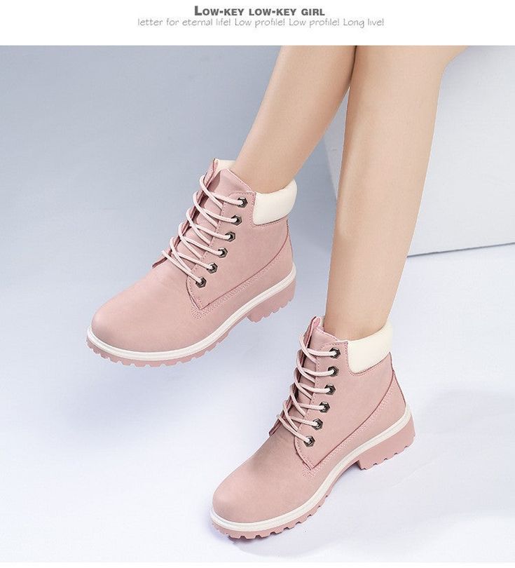 Upper Material:PU Boot Height:Ankle Closure Type:Lace-Up Boot Type:Basic Toe Shape:Round Toe Heel Height:Flat (≤1cm) Heel Type:Flat with Model Number:G2W Season:Spring/Autumn Insole Material:PU Pattern Type:Solid Outsole Material:Rubber With Platforms:Yes Platform Height:0-3cm is_handmade:Yes Lining Material:PU Shaft Material:PU Fit:Fits true to size, take your normal size Fashion Element:Platform Department Name:Adult Item Type:Boots Trendy Pink Lace-up Boots For Fall, Pink Ankle Martin Boots For Winter, Pink Winter Lace-up Boots Casual, Pink Casual Lace-up Boots For Winter, Pink High-top Lace-up Boots For Winter, Trendy Winter Lace-up Boots, Trendy Winter Boots For Cold Weather, Pink Winter Lace-up Boots, Pink Round Toe Lace-up Boots For Winter