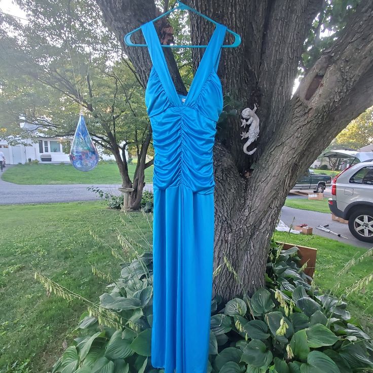 Polyester Deb Shop Dress/Gown.Nwt Blue Ruched Maxi Dress For Night Out, Blue Ruched Midi Evening Dress, Blue Stretch Maxi Dress For Evening, Blue Ruched Maxi Dress For Evening, Black Mermaid Gown, Deb Shop, Deb Dresses, Black Mermaid, Shop Dress