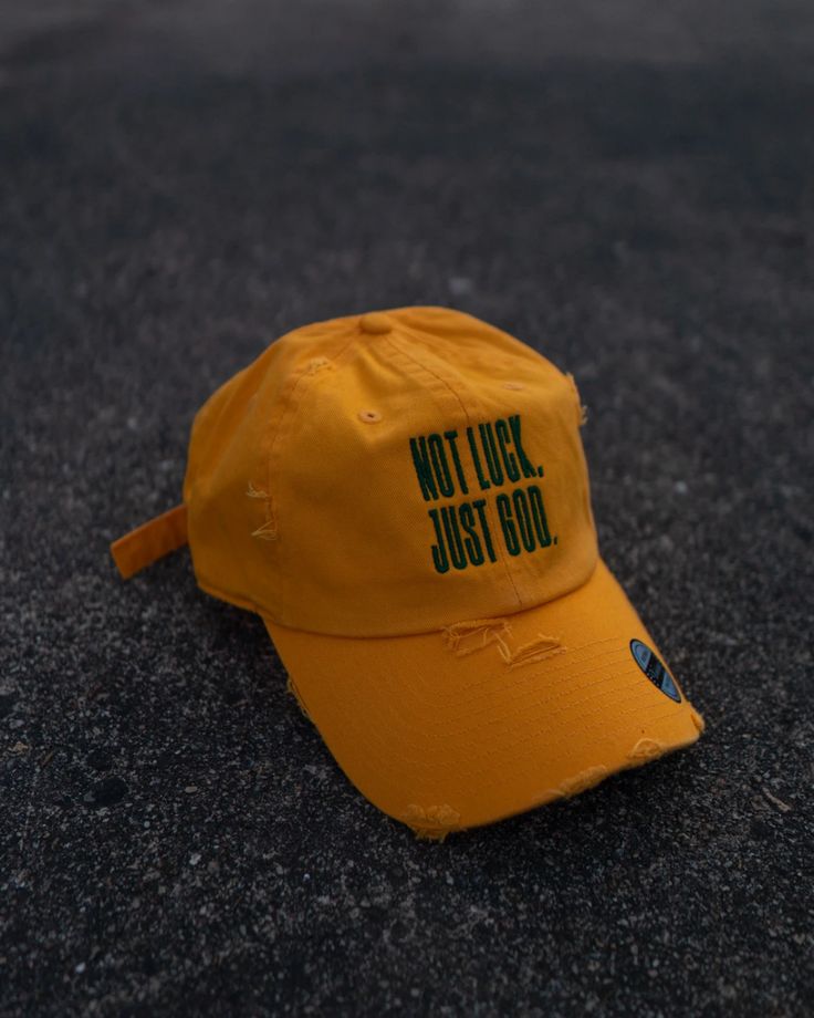 Not Luck, Just God. Coffee Merch, Christian Hats, Christian Shirts Designs, Dope Hats, Hat Outfit, Strapback Hats, Outfits With Hats, Cool Hats, Christian Clothing