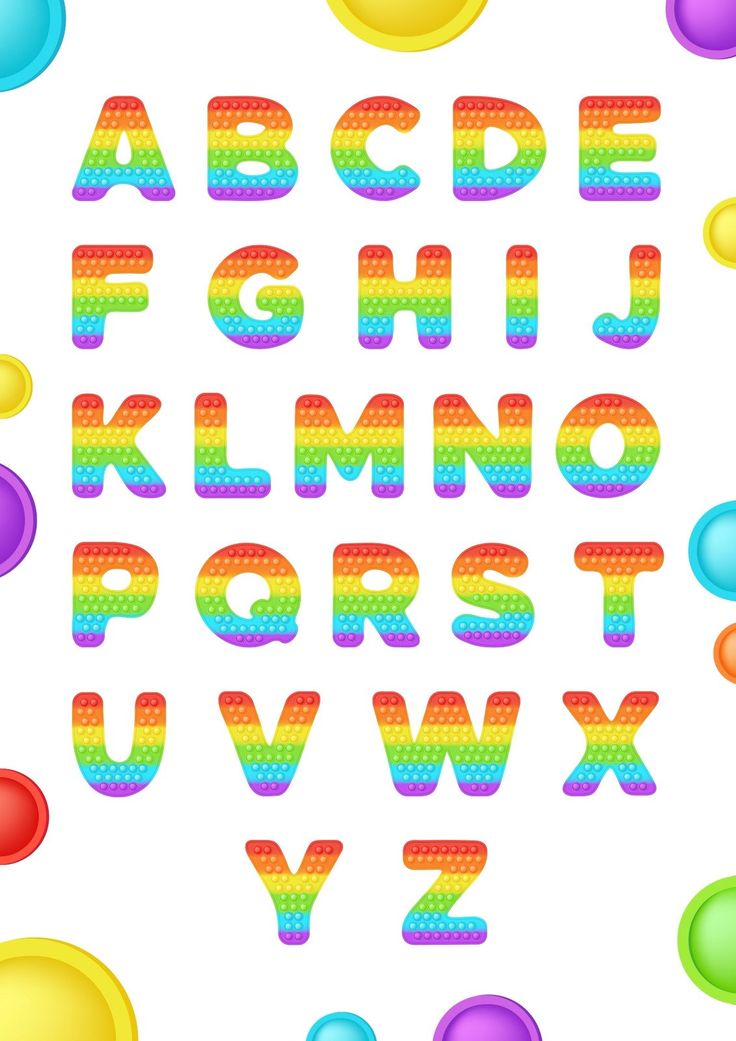 the letters and numbers are made up of different colors, shapes, and font options