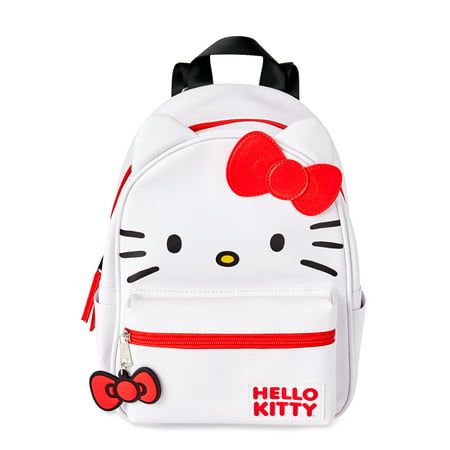 Say hello to ultra-cute style with this Hello Kitty-inspired backpack! In an on-trend mini silhouette, this backpack is sure to add a little whimsy to your weekday commute and weekend travels. Size: OS.  Color: White.  Gender: female.  Age Group: adult. 3d Applique, Hello Kitty Merchandise, Charmmy Kitty, Cartoon Backpack, Hello Kitty Bag, Mini Mochila, Hello Kitty Characters, Faux Leather Backpack, Plush Backpack