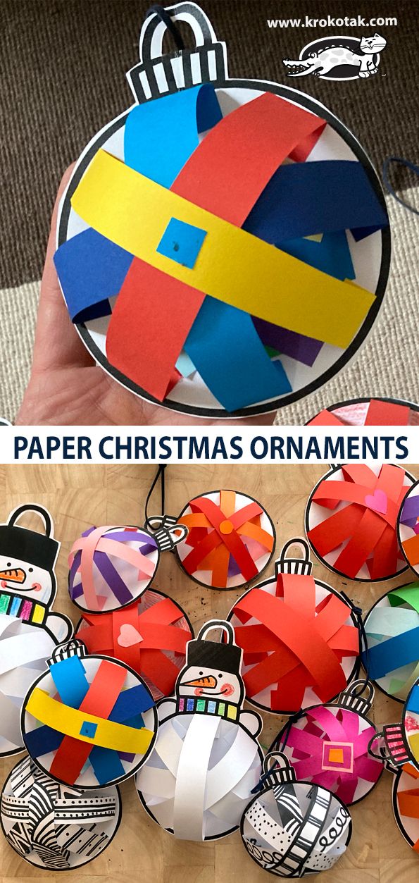 paper christmas ornament craft for kids to make