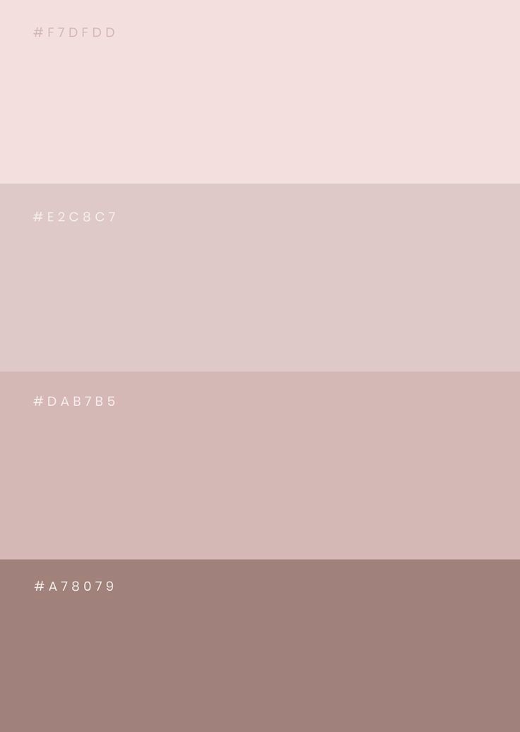 three shades of pink and brown with the same color scheme