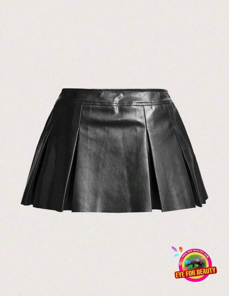 Black PU leather mini skirt. 2nd and 3rd pic are real pics of the actual skirt. Skirt is a skort (shorts attached under the skirt Lined Mini Skirt For Club, Mini Skort For Clubbing, Edgy Pleated Mini Skort, Rock Style Mini Length Bottoms For Club, Mini Length Lined Skort For Club, Y2k Lined Mini Skirt, Y2k Style Lined Skort, Club Wear Mini Skort With Lined Skirt, Lined Mini Skort For Club