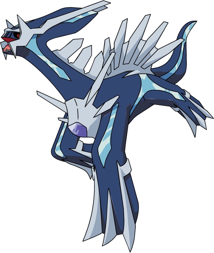 a blue and white pokemon type character with sharp teeth, eyes, and mouth shapes