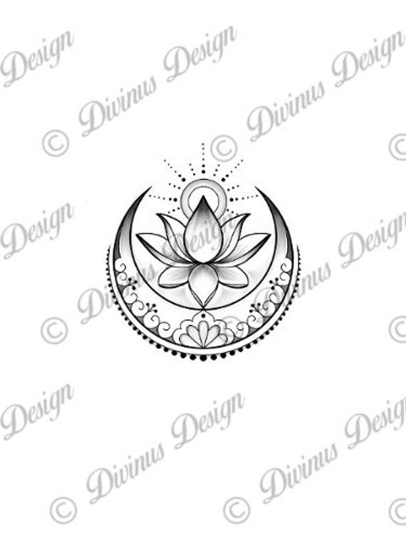 a lotus flower in the middle of a circle with an ornate border around it, on top of a white background