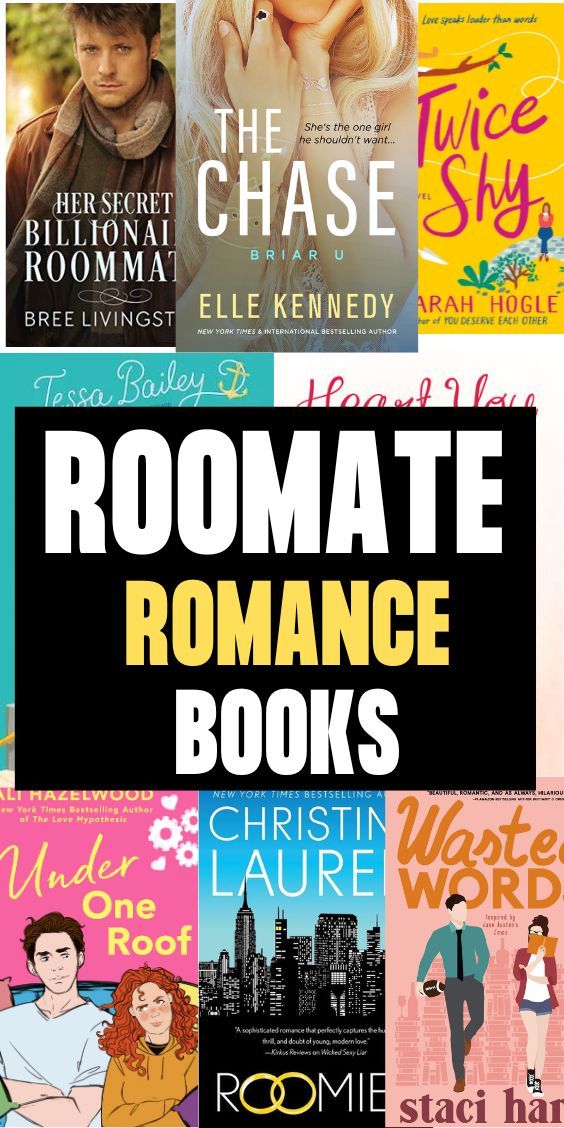 some books that are all in different colors and font on one page with the words romantic romance