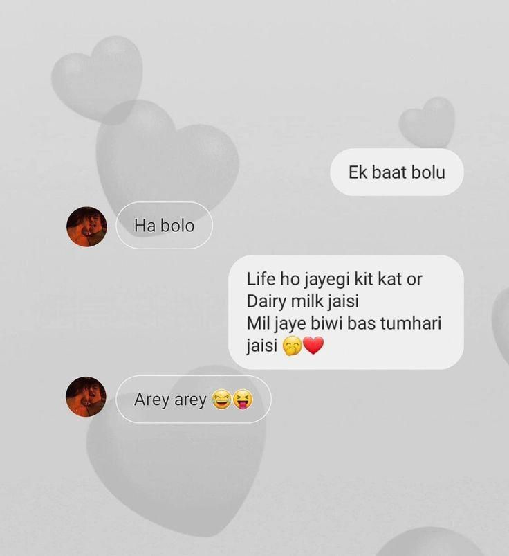 some text messages with different emoticions in the same language as hearts and balloons