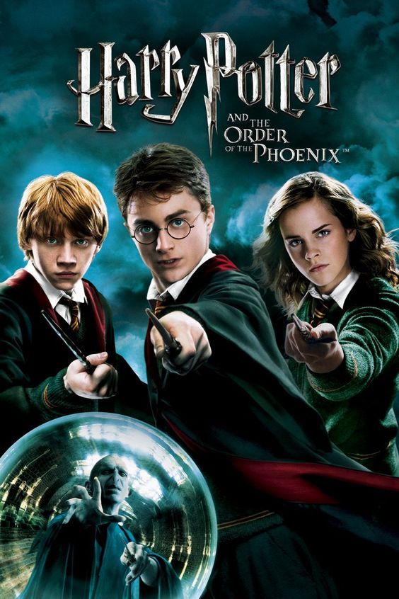 harry potter and the order of the phoenixix poster with two young men pointing at something