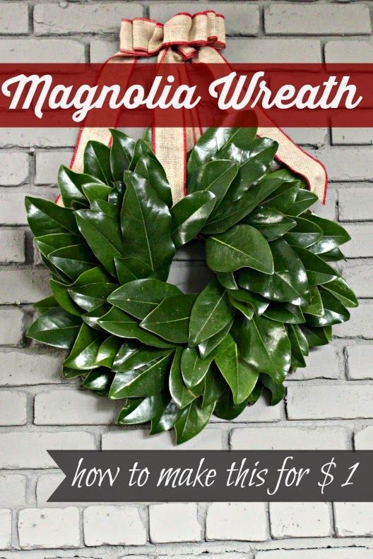 a christmas wreath hanging on a brick wall with the words, how to make this for $ 7