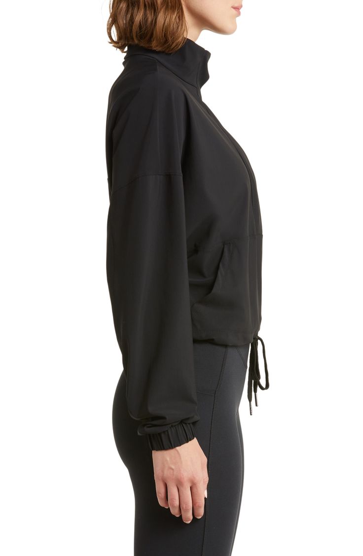 Ideal for a breezy morning run, this super stretchy and lightweight anorak features a covered half-placket and an adjustable drawstring hem. 19 1/2" length (size Medium) Stand collar Partially lined Long sleeves with elastic cuffs 71% polyamide, 29% elastane Machine wash, line dry Imported Morning Run, Leggings And Socks, Concert Looks, Beyond Yoga, Sweaty Betty, Sports Blazer, Hair Fragrance, Inspiration For Kids, Half Zip Pullover