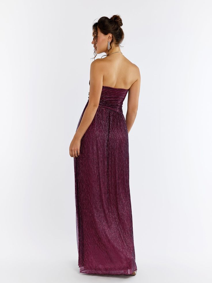 Shop Backless Glitter Tube Maxi Dress now at Partheafashion. You can also choose more fashion style. Glamorous Glitter Maxi Dress For Evening, Prom Dresses Made Of Lurex, Glamorous Glitter Maxi Dress, Glamorous Lurex Prom Dress, Glamorous Glitter Maxi Dress For Prom Season, Glamorous Glitter Maxi Dress For Prom, Glitter Maxi Dress For Night Out Party Season, Glitter Maxi Dress For Night Out And Party Season, Flirty Shimmer Dress For Prom