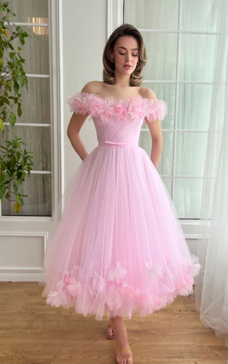 All | Teuta Matoshi Tulle Dress Party, Princess Cocktail Dress, Dream Dress Princesses, Tulle Dresses For Women, Pretty In Pink Aesthetic, Plus Size Pink Dress, Girly Fashion Feminine, Pink Dress Aesthetic, Pink Dress With Flowers