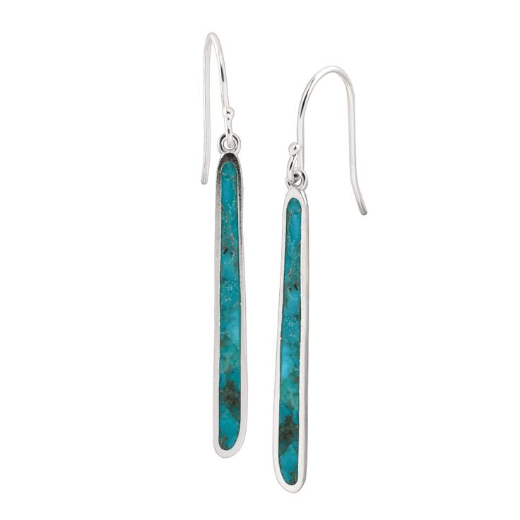 Silpada 'Turquoise Drop' Compressed Turquoise Drop Earrings in Sterling Silver | Turquoise Drop Earrings | Silpada Turquoise Drop Earrings, Indian Jewelry Sets, Vertical Design, Silpada Jewelry, Sterling Silver Drop Earrings, Silver Drop Earrings, Turquoise Earrings, Silver Turquoise, Turquoise Sterling Silver