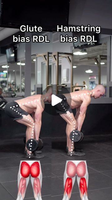 two men doing push ups on their legs in the middle of an indoor gym area with text overlay that reads, glute hamstring has rdi, bla