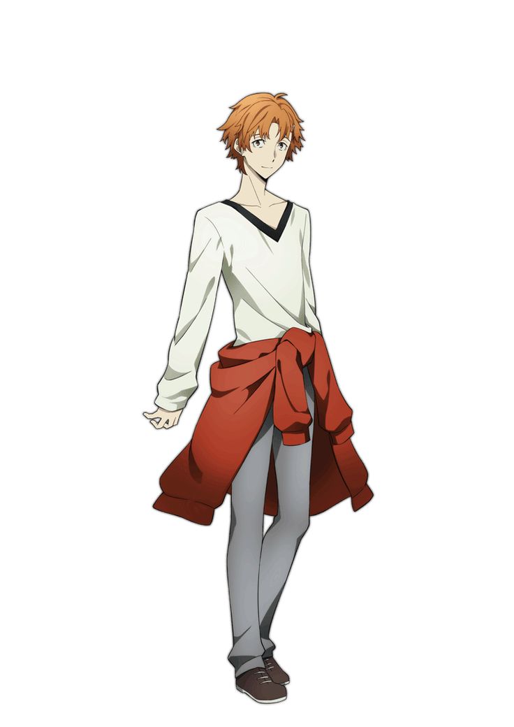 an anime character in white shirt and red skirt standing with his hands on his hips