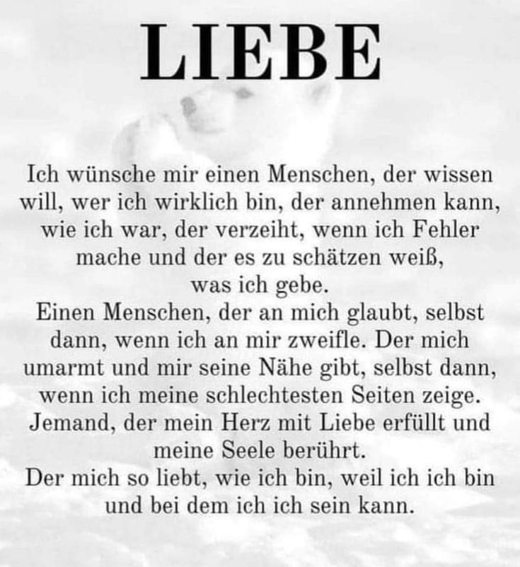 a poem written in german with the words liebe