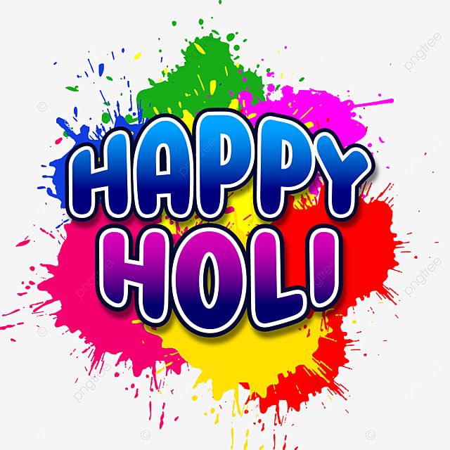 the words happy holi are painted in bright colors and splattered with paint