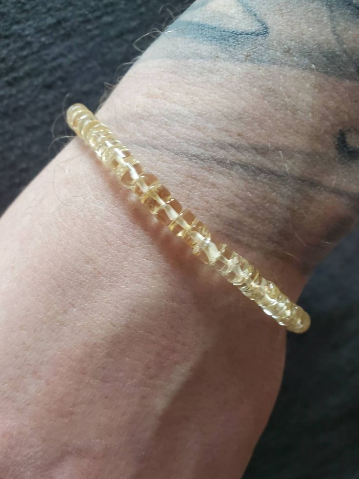 "Men's beaded gemstone bracelet with 6mm citrine. Has a handmade sterling silver \"S\" clasp. Measures 8 1/2 inches long. Free shipping US." Citrine Beads, Peridot Ring, Lovely Ring, Photo Bracelet, Handmade Sterling Silver, Gemstone Bracelet, Beautiful Bracelet, Cuff Bracelet, Citrine