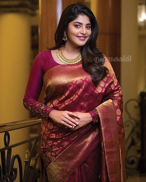 Full Sleeves blouse on Kanjeevaram Saree Full Hands Blouse Designs, Full Sleeves Blouse Designs, India Actress, Hand Collection, Netted Blouse Designs, Keep Me Stylish, Blouse Ideas, Full Sleeve Blouse, Saree Blouse Neck Designs