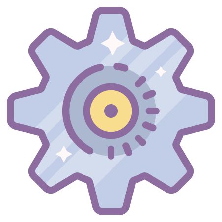 an image of a gearwheel with stars on it's center and one eye in the center