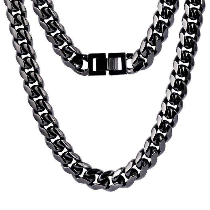 Our Miami Cuban Chain is a classic, timeless piece that always comes in handy. A must-have for jewelry lovers. SPECIFICATIONS: Durable Fold Over Clasp 5x Double Electronic 18K Black Gold PVD Plating Lead, Nickel and Cadmium free. Width: 10mm Handcrafted—Made entirely by hand with all the love and art of the best-skilled artisans to withstand the test of time against fading and tarnishing Hip Hop Bling, Cuban Link Necklace, Miami Cuban Link Chain, Miami Cuban Link, Miami Cuban, Hip Hop Outfits, Black Plates, Cuban Link Chain, Cuban Chain