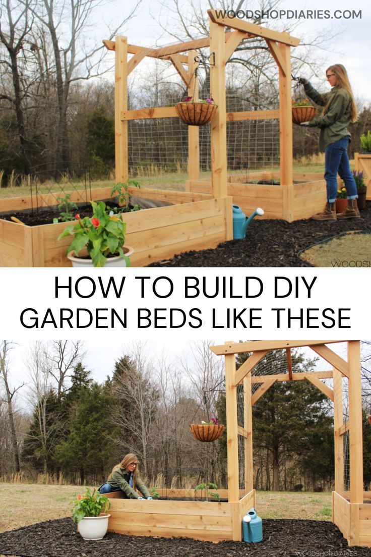 how to build diy garden beds like these