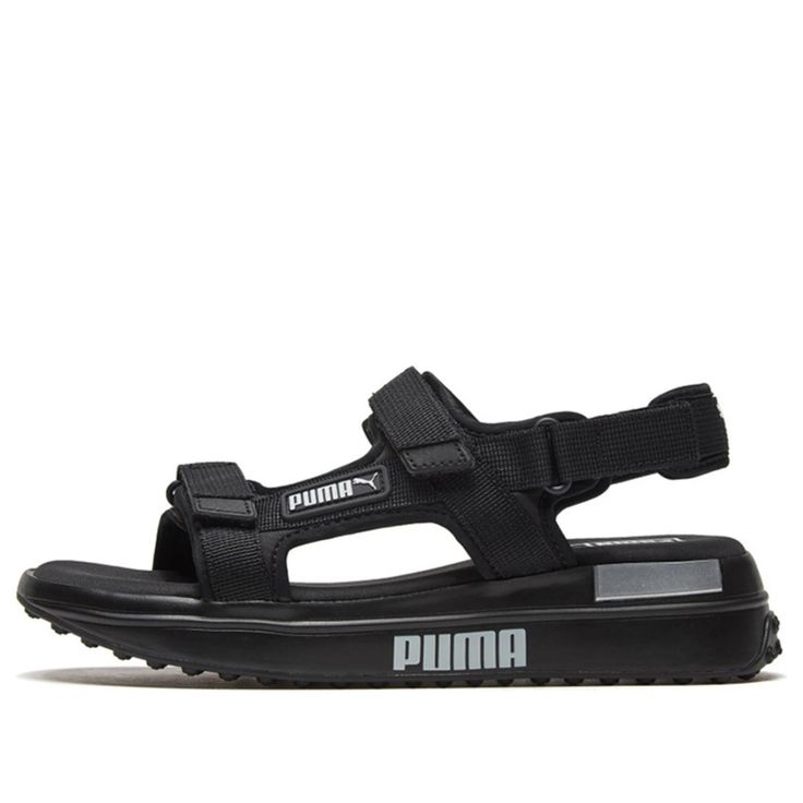 Future Rider Sandal 'Black' Black/White 372318-01 | KICKSCREW Puma Sandals, Puma Future Rider, Black And White Sandals, Limited Edition Sneakers, Sports Sneakers, Black Leather Sandals, White Sandals, Sport Sneakers, Black Sandals