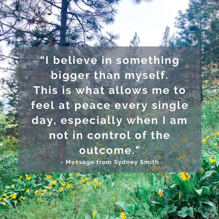 a field with yellow flowers in the foreground and a quote from sidney smith about being bigger than myster