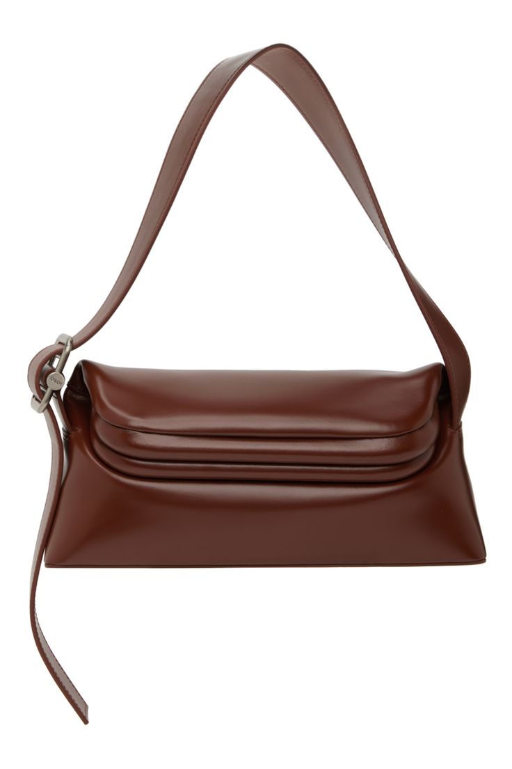 OSOI: Brown Folder Brot Bag | SSENSE Classic Flap Shoulder Bag With Palladium Hardware, Luxury Shoulder Bag With Silver-tone Hardware And Flap, Business Brown Shoulder Bag With Fold Over Clasp, Brown Crossbody Flap Bag With Palladium Hardware, Modern Brown Bags With Silver-tone Hardware, Classic Shoulder Bag Satchel With Silver-tone Hardware, Luxury Brown Shoulder Bag With Fold Over Clasp, Brown Shoulder Bag With Silver-tone Hardware, Timeless Brown Flap Shoulder Bag