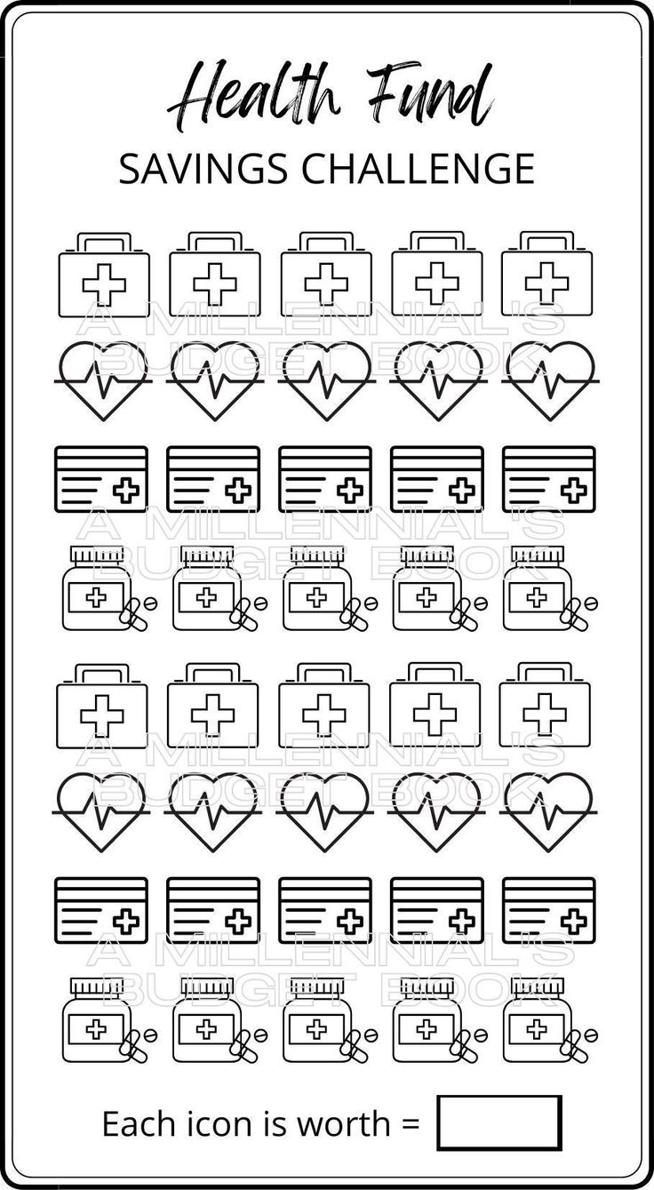 the health fund savings challenge is shown in black and white