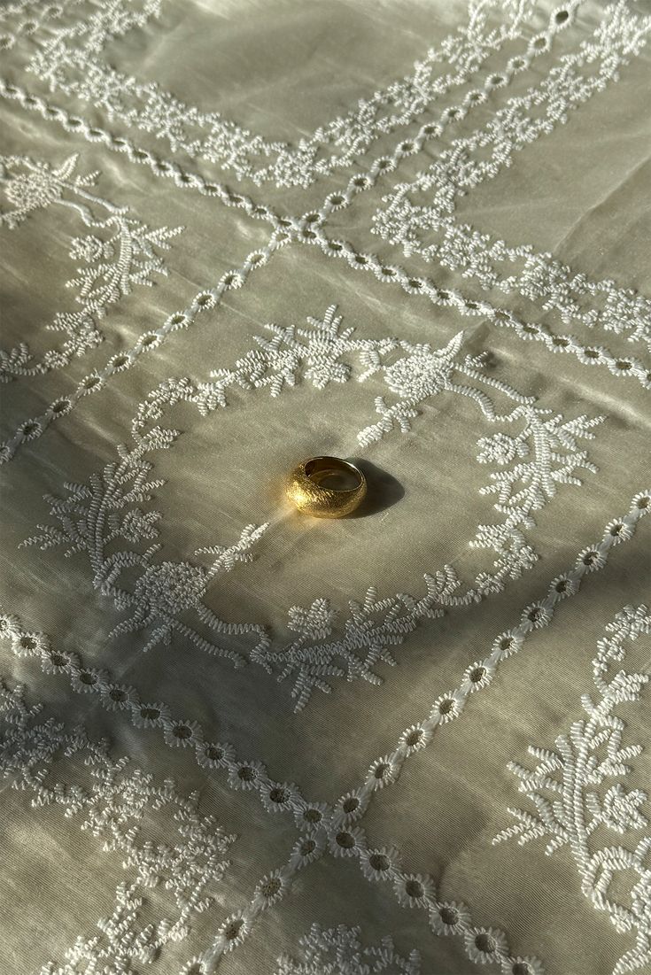 an object is sitting on top of the fabric