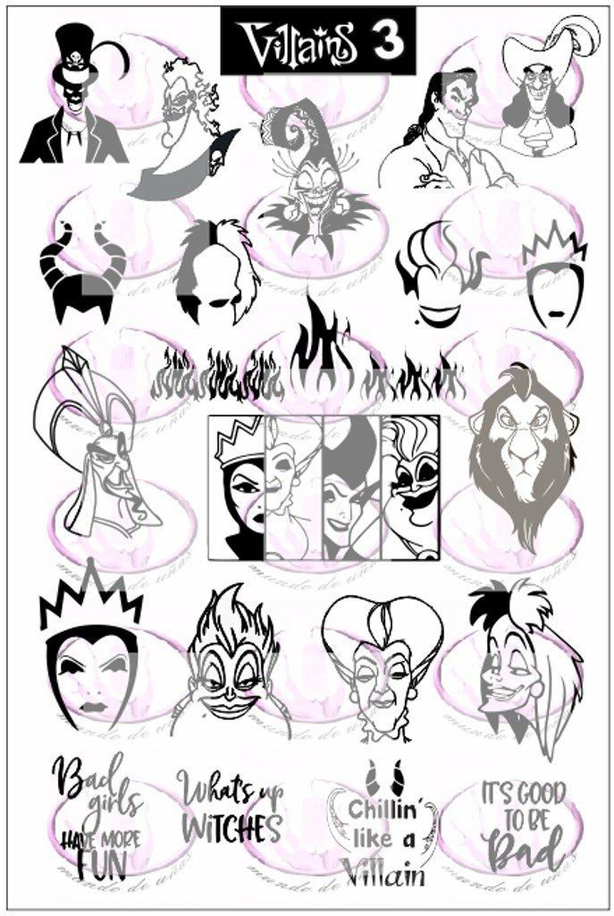 various disney characters and their names are shown in this graphic art work, which includes an image