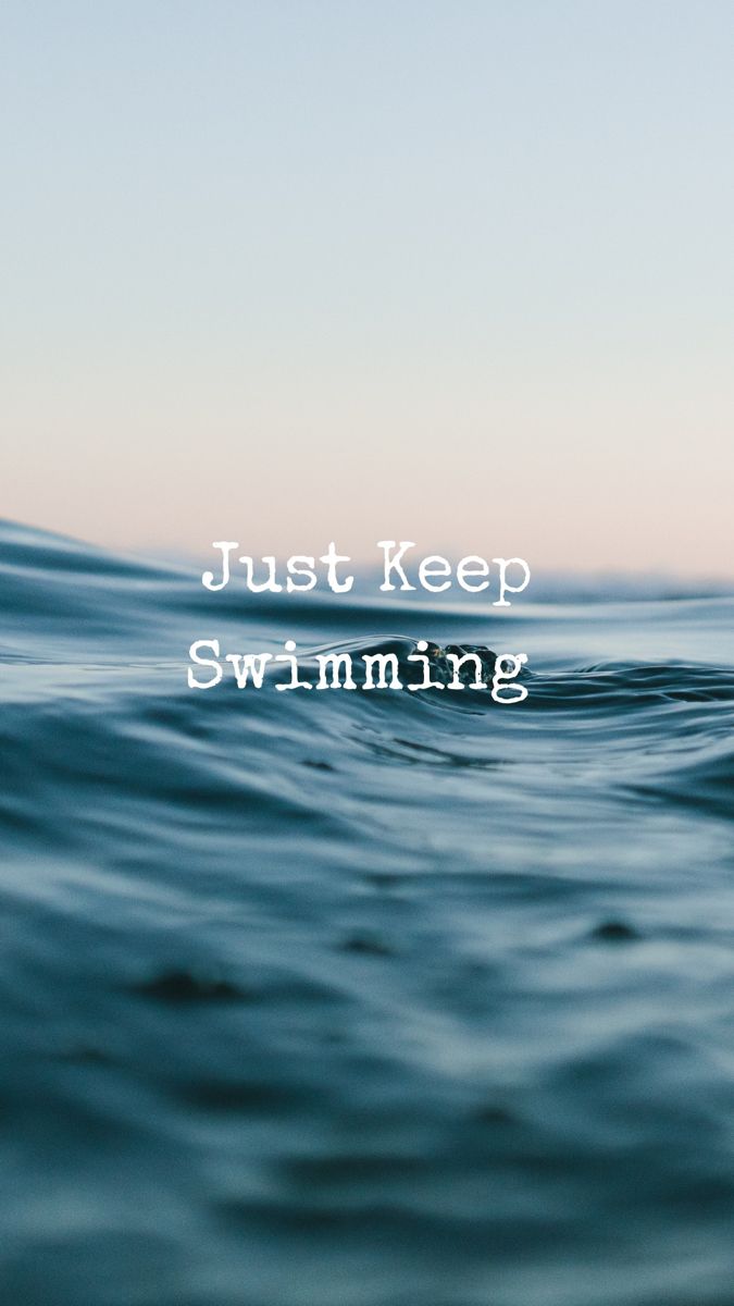 the words just keep swimming on top of water