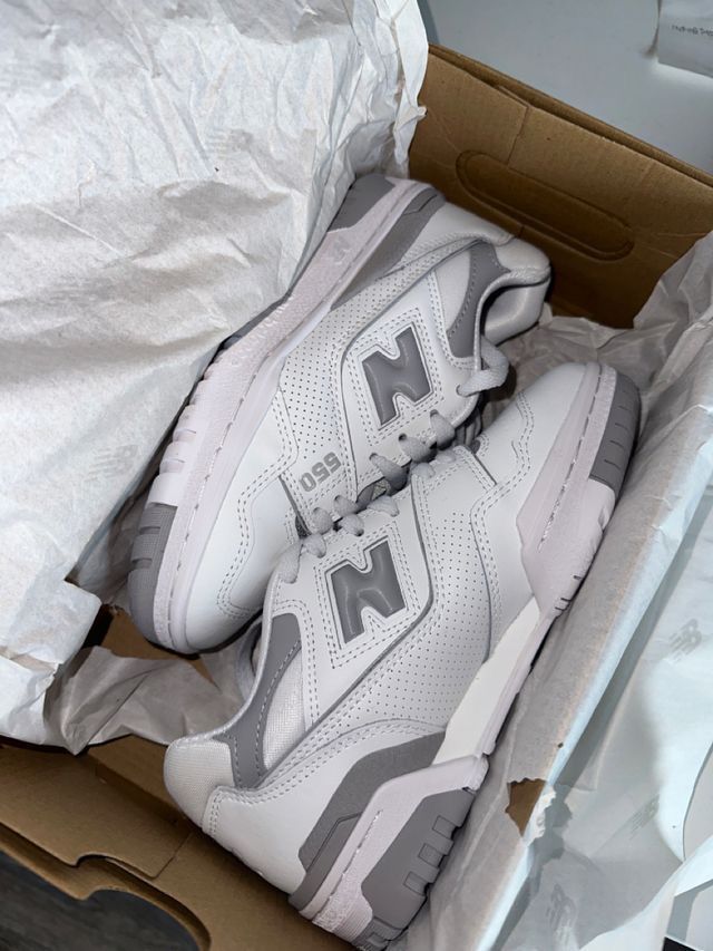 New Balance 550 White Gray Outfit, All White 550 New Balance, All White New Balance 550, Sneakers New Balance 550, New Balance 550’s, Shoes New Balance 550, New Balance 550 White Grey Outfit, Nb 550 White Grey, Shoes For Women New Balance