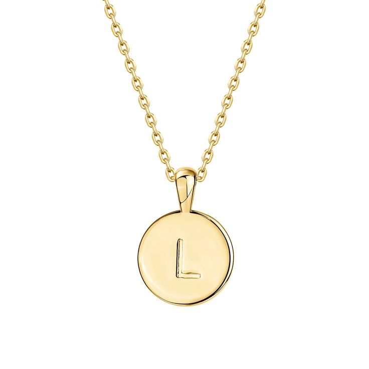 PRICES MAY VARY. Wearing an initial is a classic way to make a statement! Show off your first name, your new last name, ís name, or even alma mater! Our Alphabet Initial Pendant Necklace is 3/8" in Diameter and 18" with a 2" extender adjustable length with Lobster Clasp. Our 14K Yellow Gold Plating will ensure a very long lasting brilliant finish that is nickel free, lead free and hypoallergenic. ✦ 60-DAY GUARANTEE ✦ Your happiness is our number one priority. To ensure your complete satisfaction Classic Initial Pendant Jewelry With Hallmarks, Classic Initial Necklace As Personalized Gift, Classic Nameplate Initial Necklace As Gift, Classic Yellow Gold Name Necklace, Classic Gold Name Necklace With Initials, Classic Initials Name Necklace For Anniversary, Minimalist Yellow Gold Initial Nameplate Necklace, Classic Gold Initial Necklace With Custom Name, Classic Yellow Gold Initial Necklace For Personalized Gift