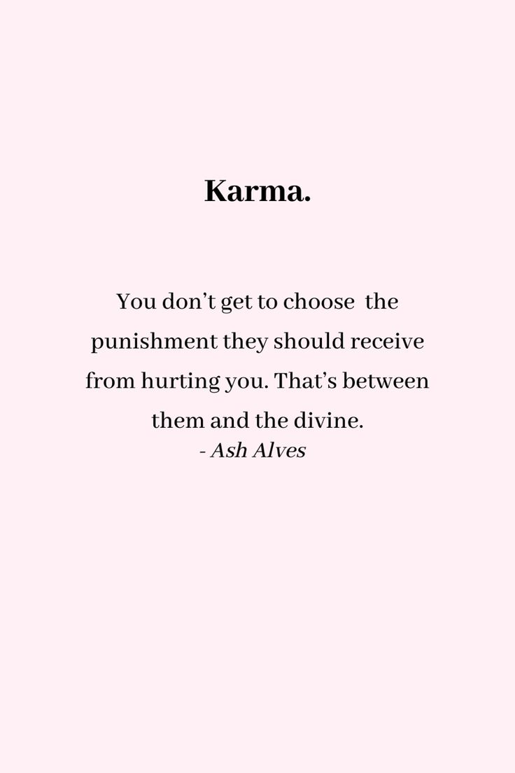 a pink background with the words karma written in black and white, on top of it