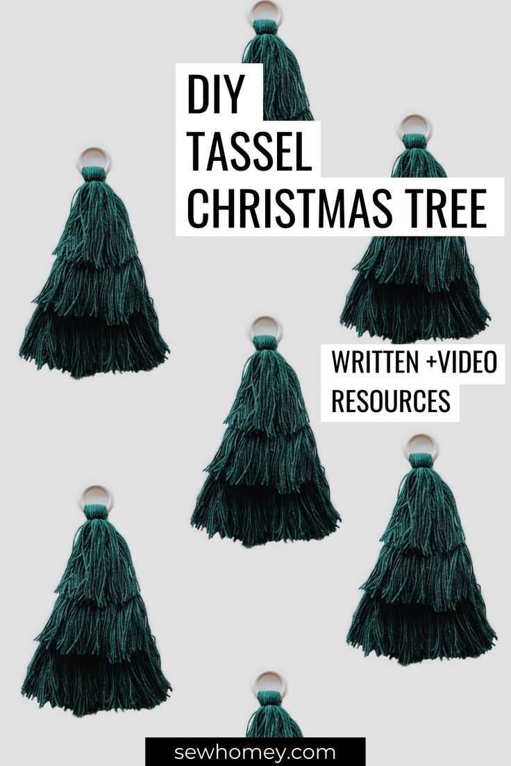 the instructions for how to make tassel christmas tree ornaments