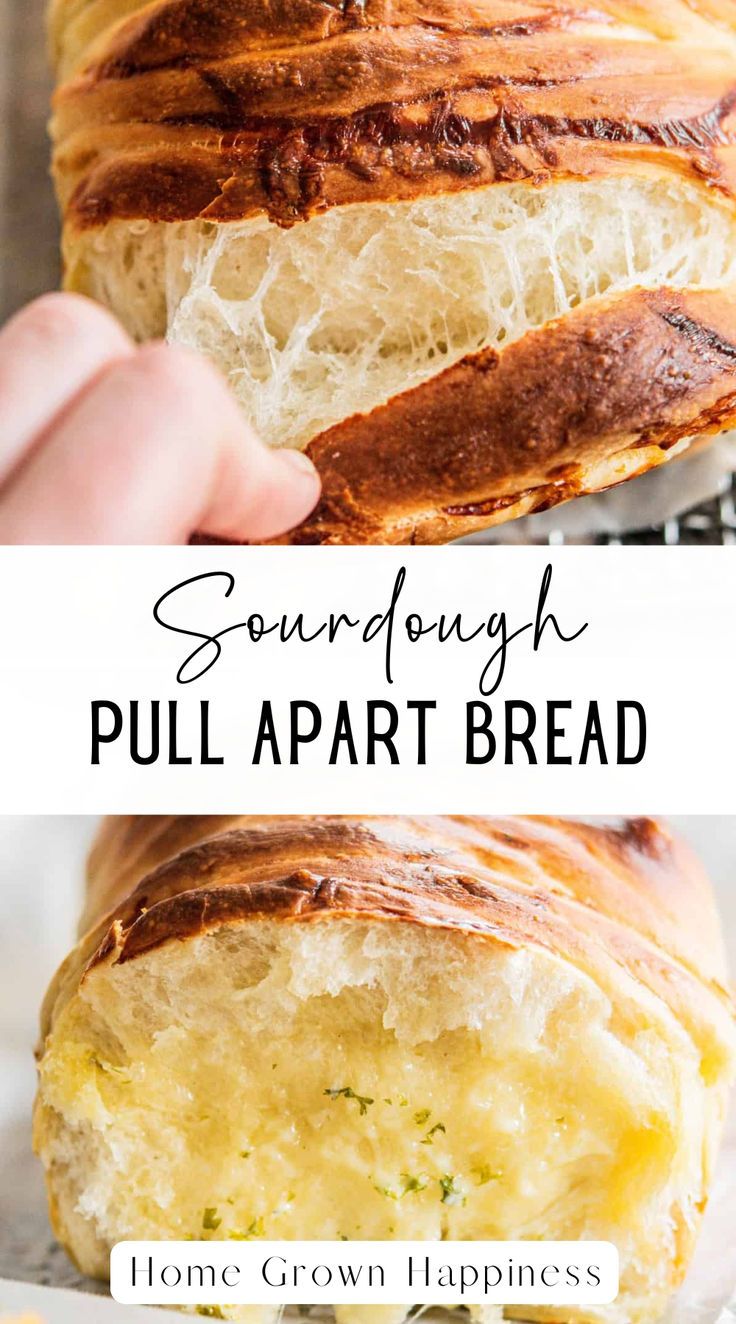 this sourdough pull apart bread is so easy to make