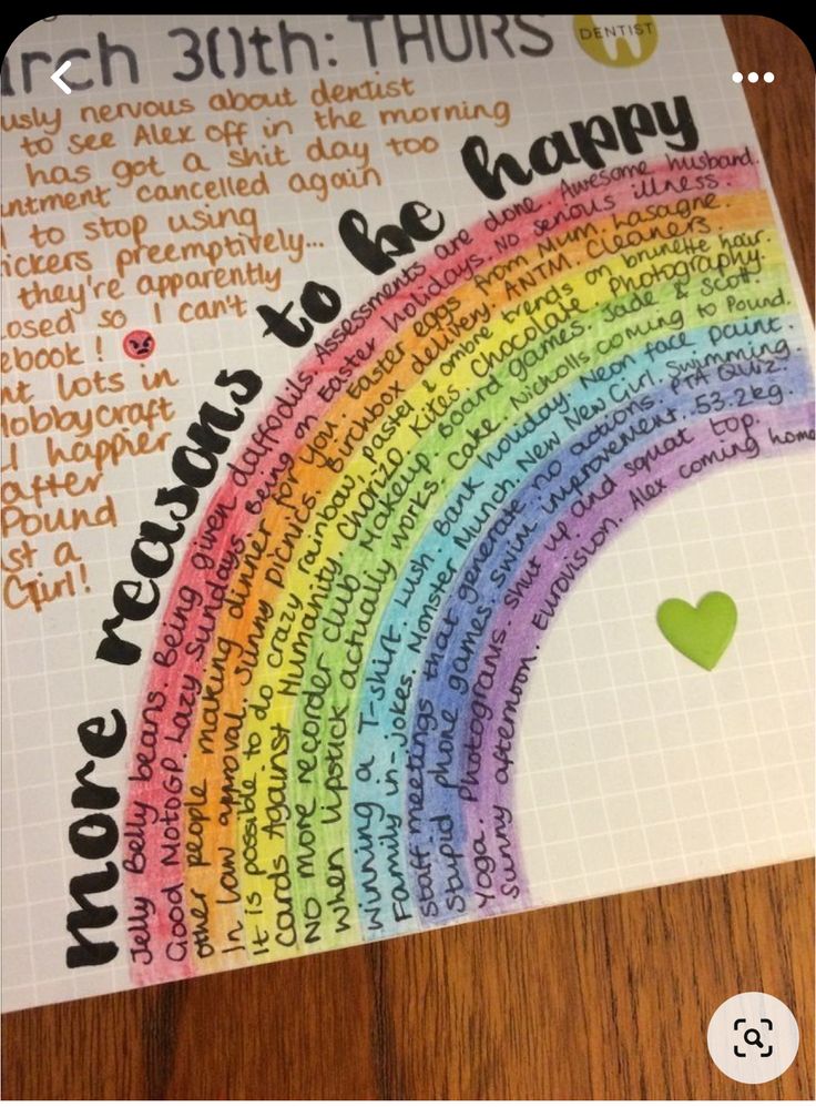 a rainbow birthday card with the words happy 30th thurs on it and a heart